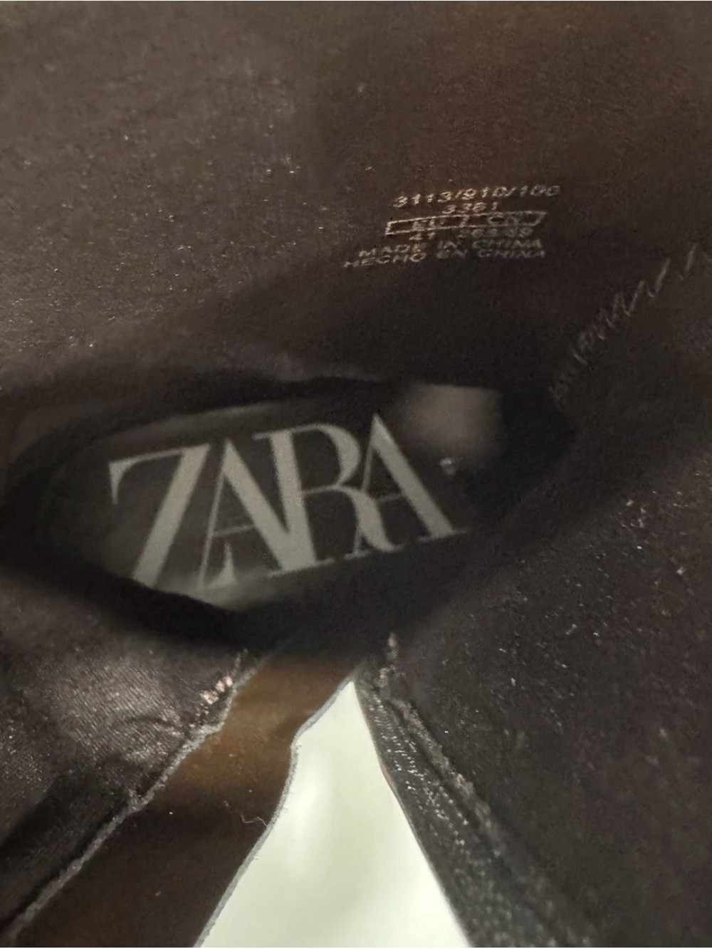 Zara Dark Brown Mid Calf Boots Side Zip NEW WITH TAGS Size 10 - 10.5 - Picture 11 of 11